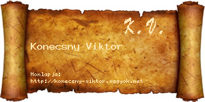 Konecsny Viktor névjegykártya